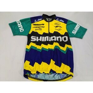 Vtg 90's SHIMANO Bike Race Day Jersey - Marzocchi‎ Norco Axiom Sz M